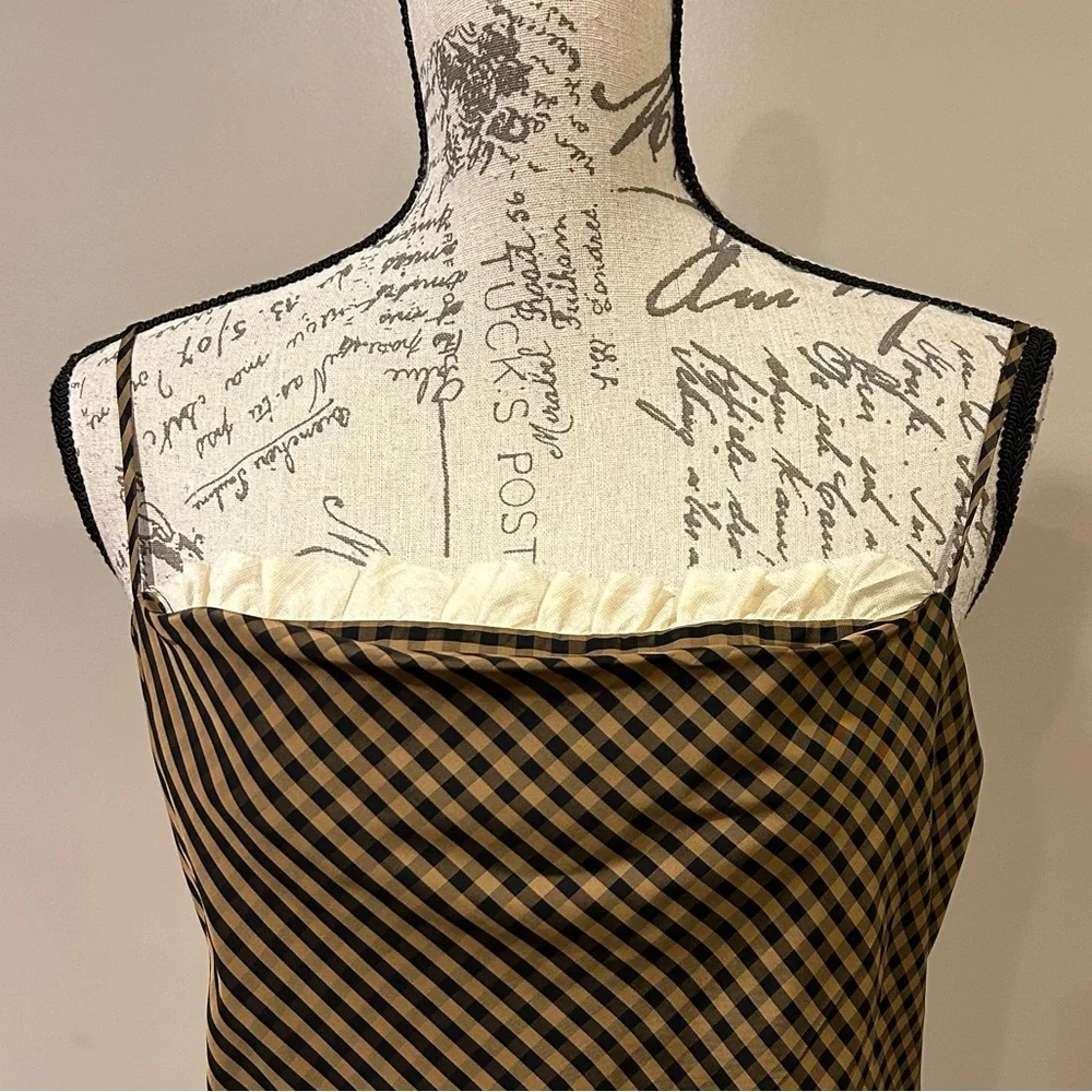 ANTONIO MELANI Brown and Cream Dress - Picture 11 of 12